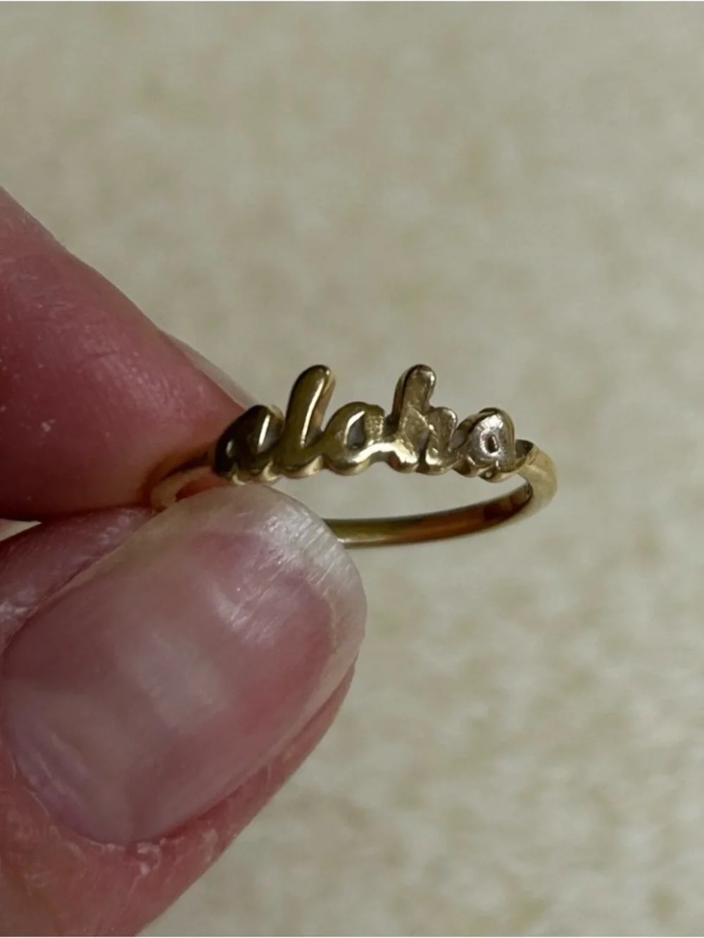 Maui Divers beautiful 14k gold  'aloha' ring!